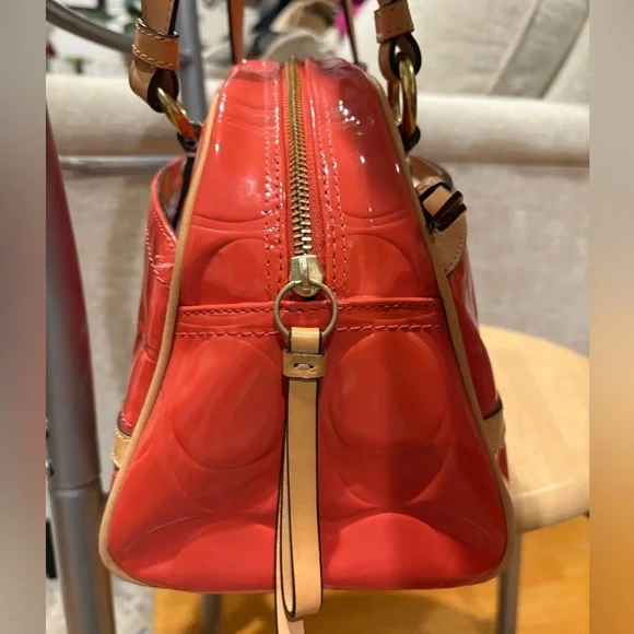 Coach Peyton Embossed Patent Leather Satchel - Picture 5 of 17